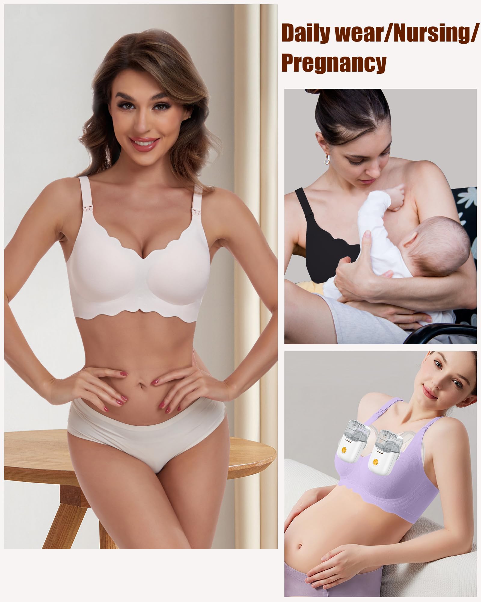 Seamless Wireless Maternity Bras