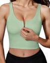 Longline Zip Front Closure Sports Bras