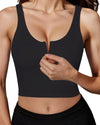 Longline Zip Front Closure Sports Bras