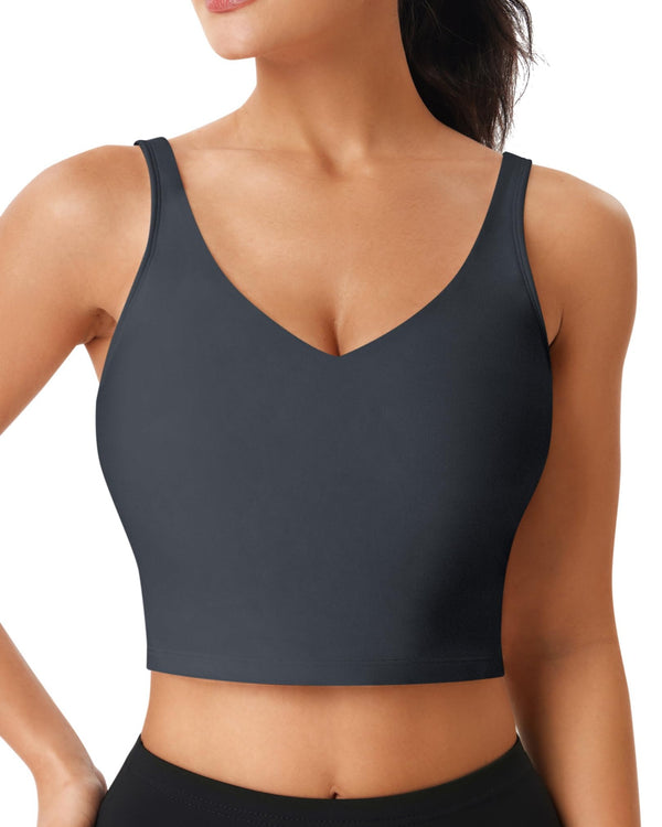 Sports Bras for Women Longline Padded Medium Support