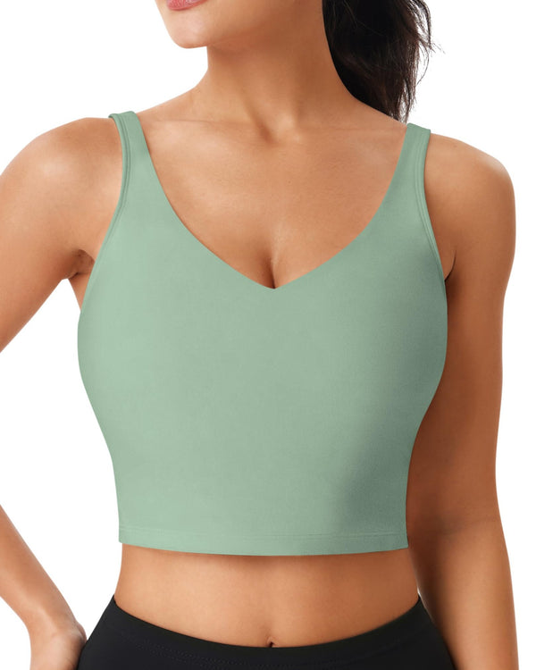 Sports Bras for Women Longline Padded Medium Support