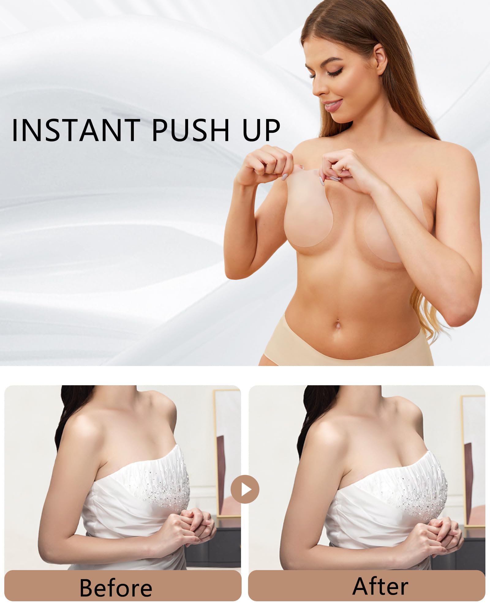 Strapless Silicone Adhesive Sticky Push Up Bra