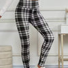 High-Elasticity Slim Fit Warm Plaid Leggings for Women