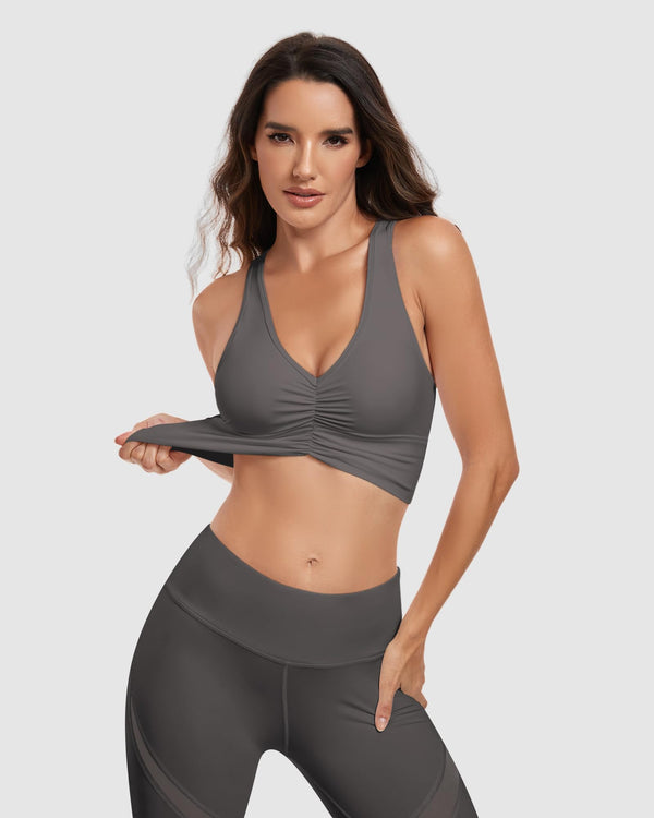 V-Neck Longline Sports Bra