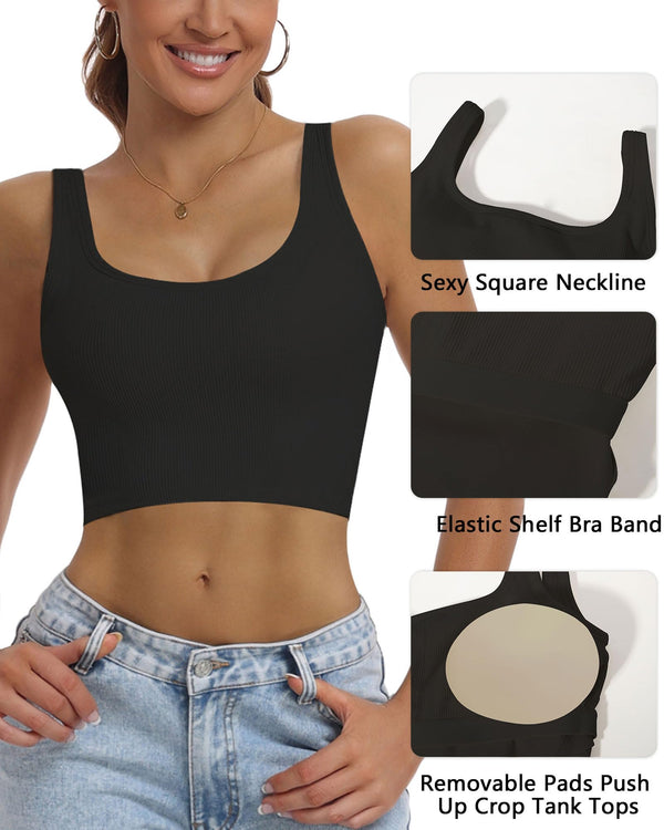 Womens Sports Bra Longline Padded Wirefree