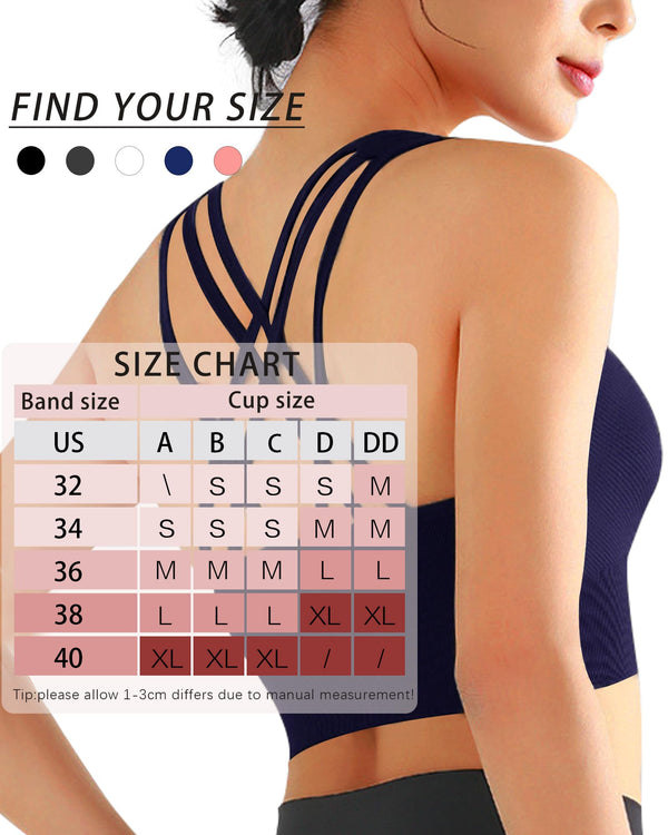 Wireless V Neck Sports Bras