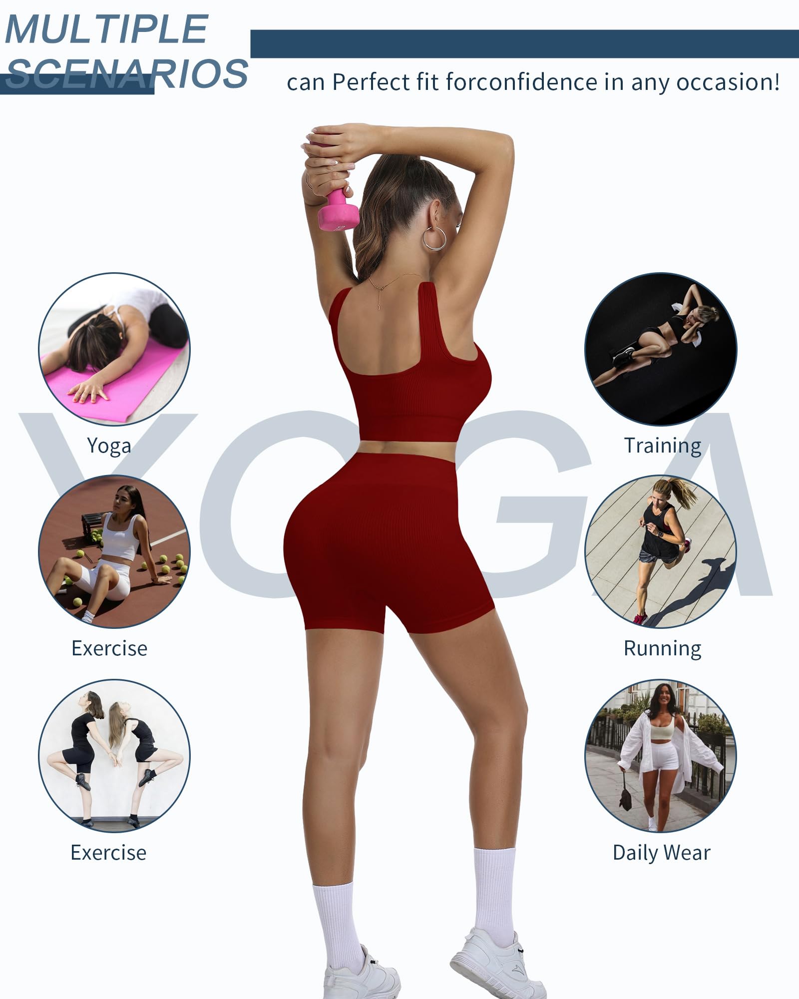 Women Workout Sets 2 Piece Yoga Outfits