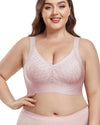 Women's Plus Size Wireless Bras V Neck