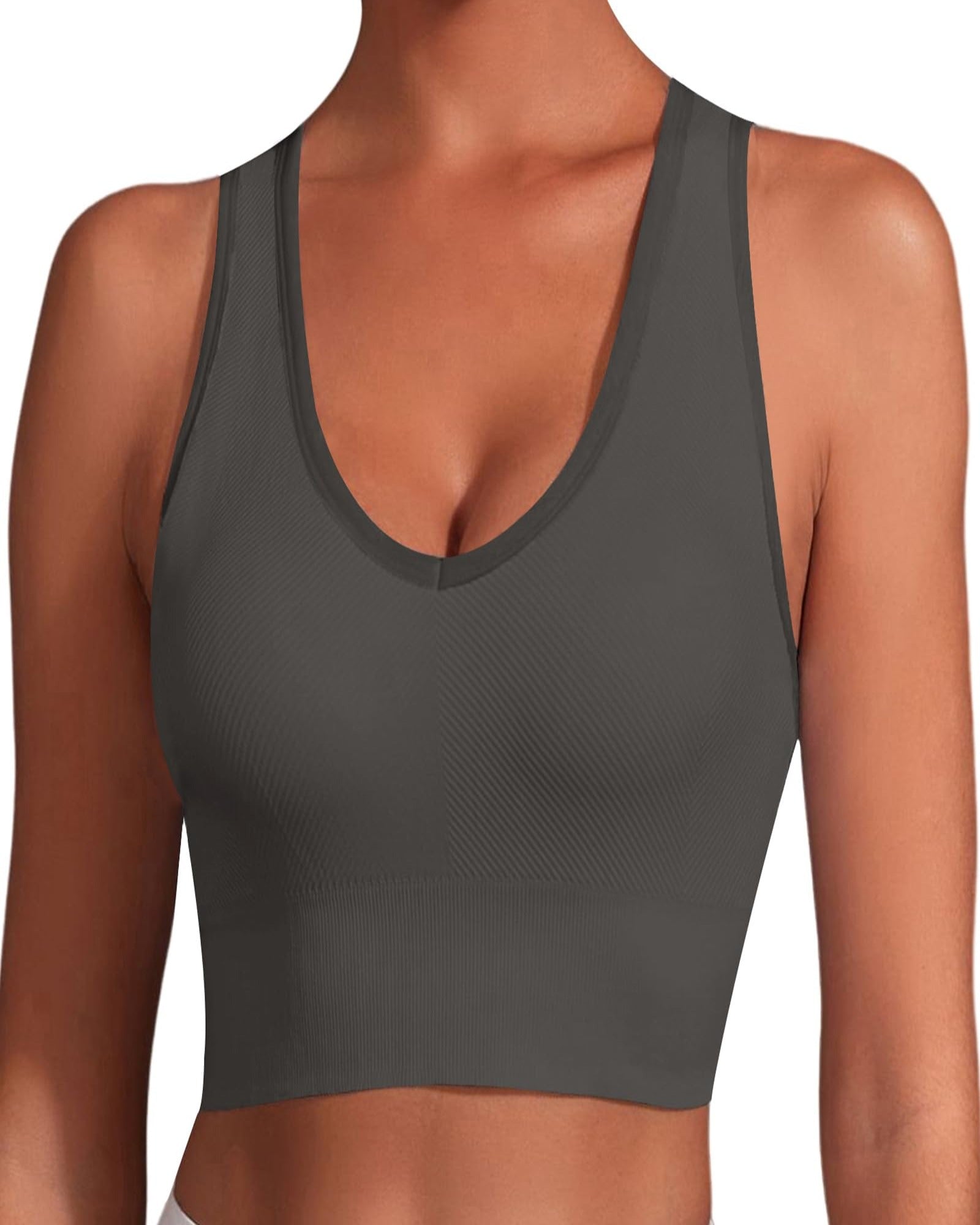 Wireless V Neck Sports Bras