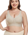 Women's Plus Size Wireless Bras V Neck